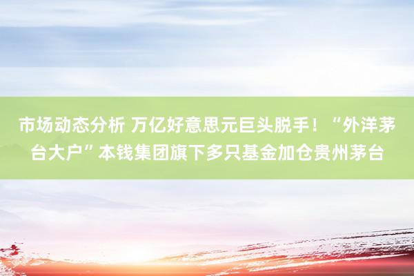 市场动态分析 万亿好意思元巨头脱手！“外洋茅台大户”本钱集团旗下多只基金加仓贵州茅台