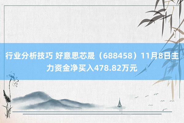 行业分析技巧 好意思芯晟（688458）11月8日主力资金净买入478.82万元