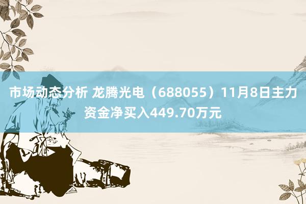 市场动态分析 龙腾光电（688055）11月8日主力资金净买入449.70万元