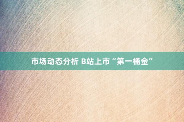 市场动态分析 B站上市“第一桶金”