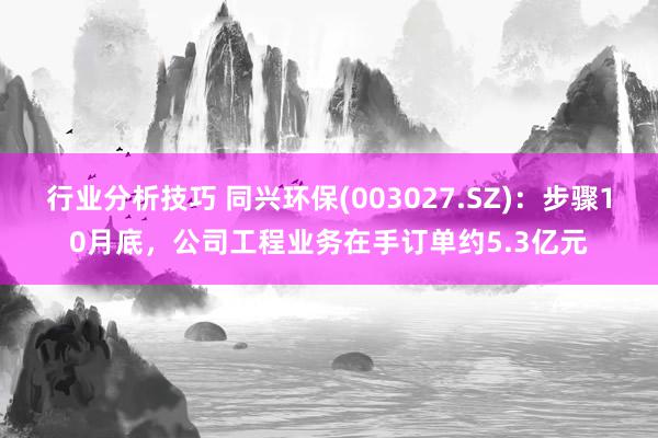 行业分析技巧 同兴环保(003027.SZ)：步骤10月底，公司工程业务在手订单约5.3亿元