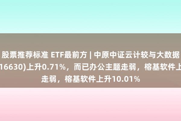 股票推荐标准 ETF最前方 | 中原中证云计较与大数据主题ETF(516630)上升0.71%，而已办公主题走弱，榕基软件上升10.01%