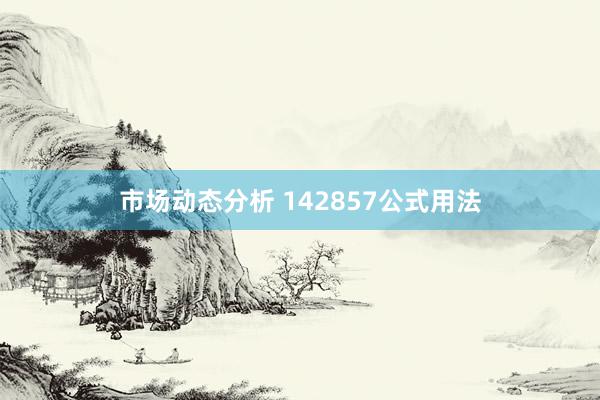 市场动态分析 142857公式用法